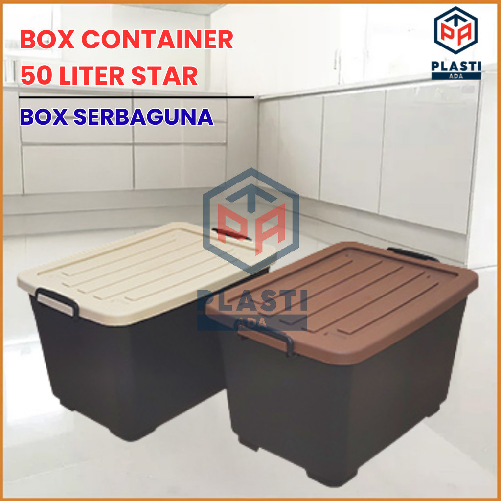 BOX STAR 50 LITER + RODA - Kontainer Box Plastik / Container Box