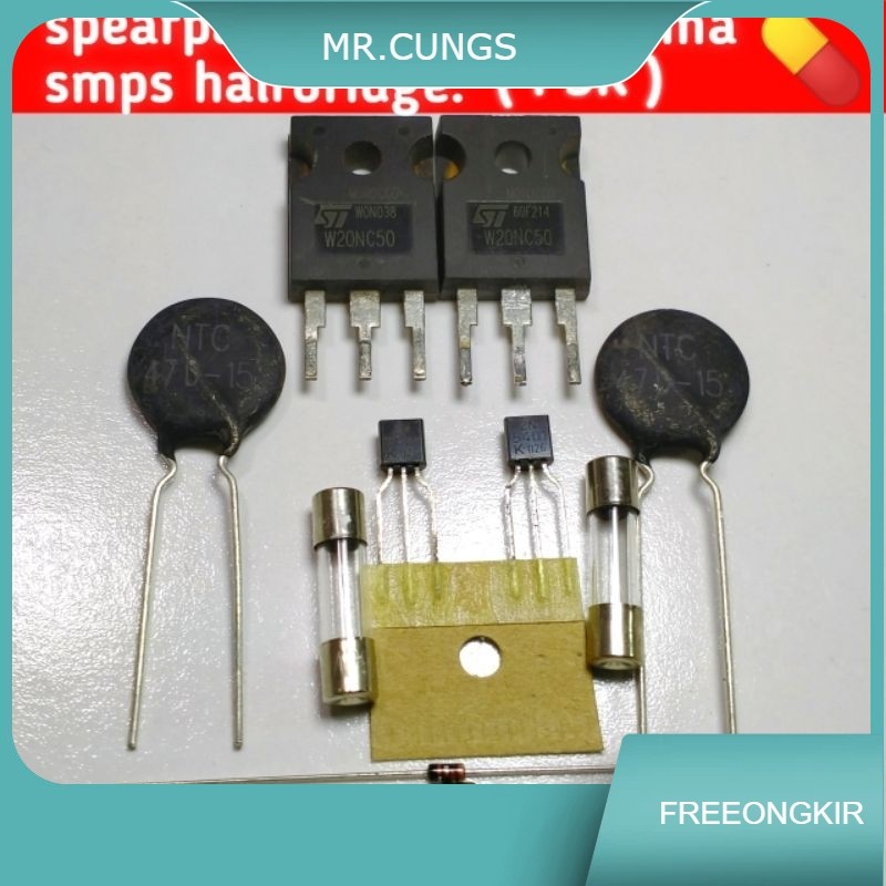 DIY service smps mandiri spearpart kerusakan utama smps halfbridge power suplay PSU smps 10a 20a 30a