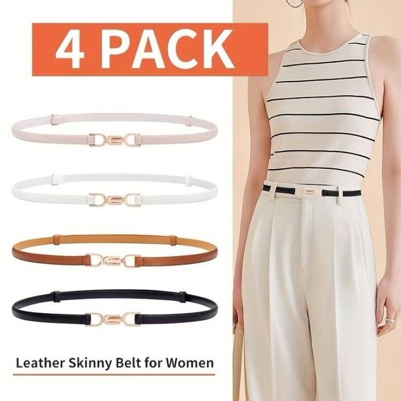 Ikat Pinggang Wanita Tipis & Melar, Gaya Korea Trendi, Aksesori Fashion yang Menghipnotis