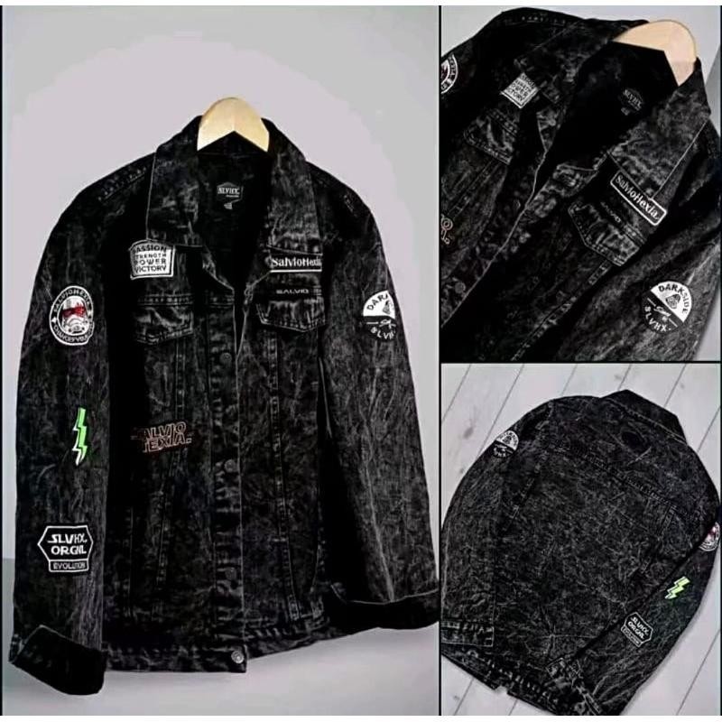 Ra Fashionable Jaket Jeans Distro Original SLVHX Terbaru - Jaket Jeans Pria Keren
