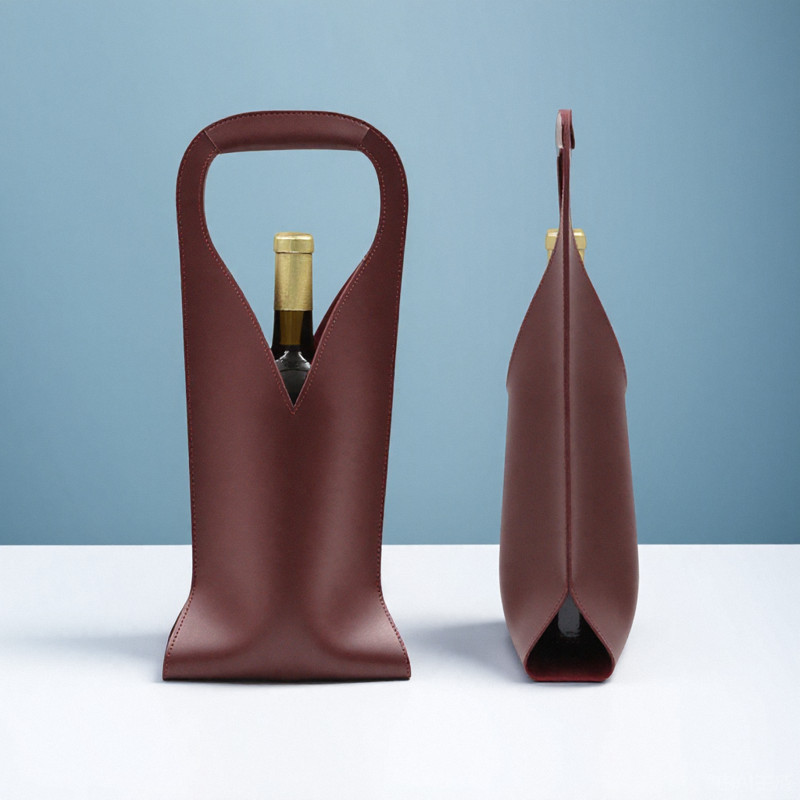

Wine Gift Bag, Reusable Leather Wine Tote Carrier, Double Layer Champagne Beer Gift Bags Carrier, for Birthday Bridal Showers