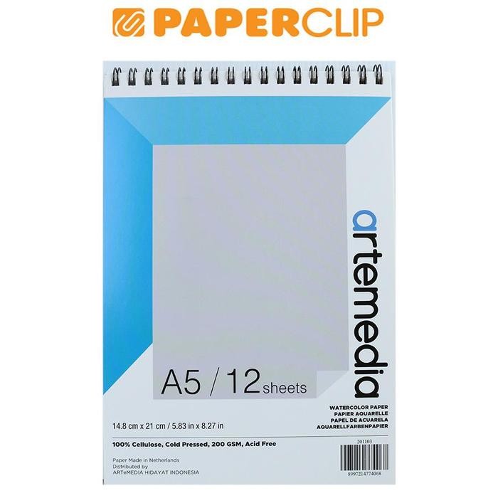 

TERLARIS! BUKU GAMBAR WATERCOLOR ARTEMEDIA A5 200GSM 12S 201103