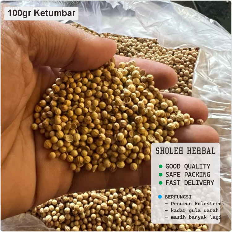 

100Gr Ketumbar Organik Penurun Kolesterol dan kadar gula darah tanpa Pemutih Kualitas Premium