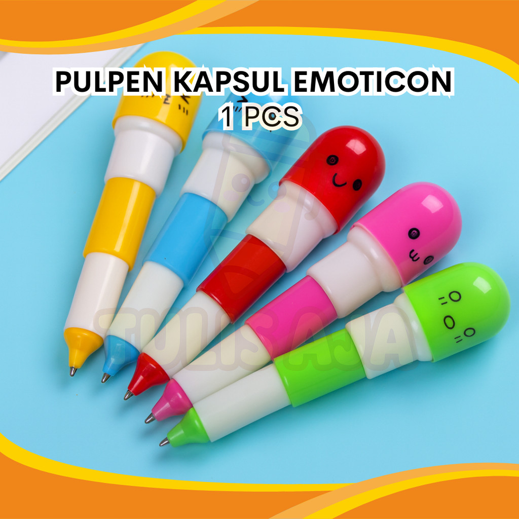 

PULPEN BENTUK KAPSUL EMOTICON VITAMIN | PULPEN UNIK FANCY PER PCS