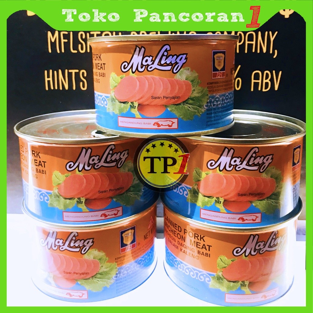

Maling TTS 397gr Luncheon Pork Meat Ma Ling / Ham Daging Babi Maling NON HALAL