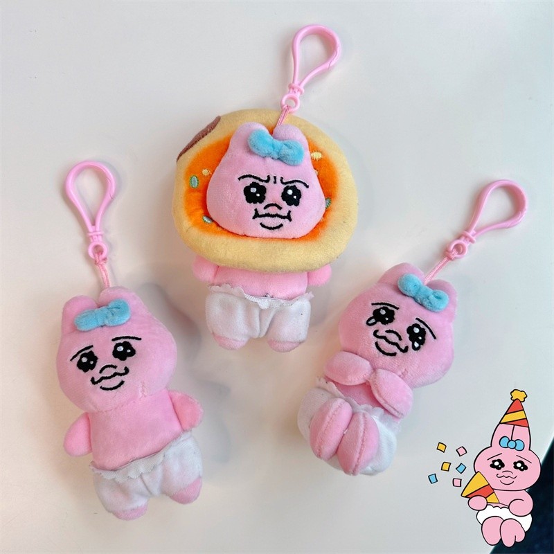 

11Cm Kawaii Opanchued Ugly Trouser Rabbit Plush Keychain Pendant Anime New Funny Plush Doll Backpack Pendant Gifts