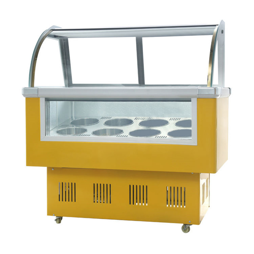 Professional Supplier Popsicle Freezer Showcase Italian Ice Cream Gelato Display Refrigeration Count