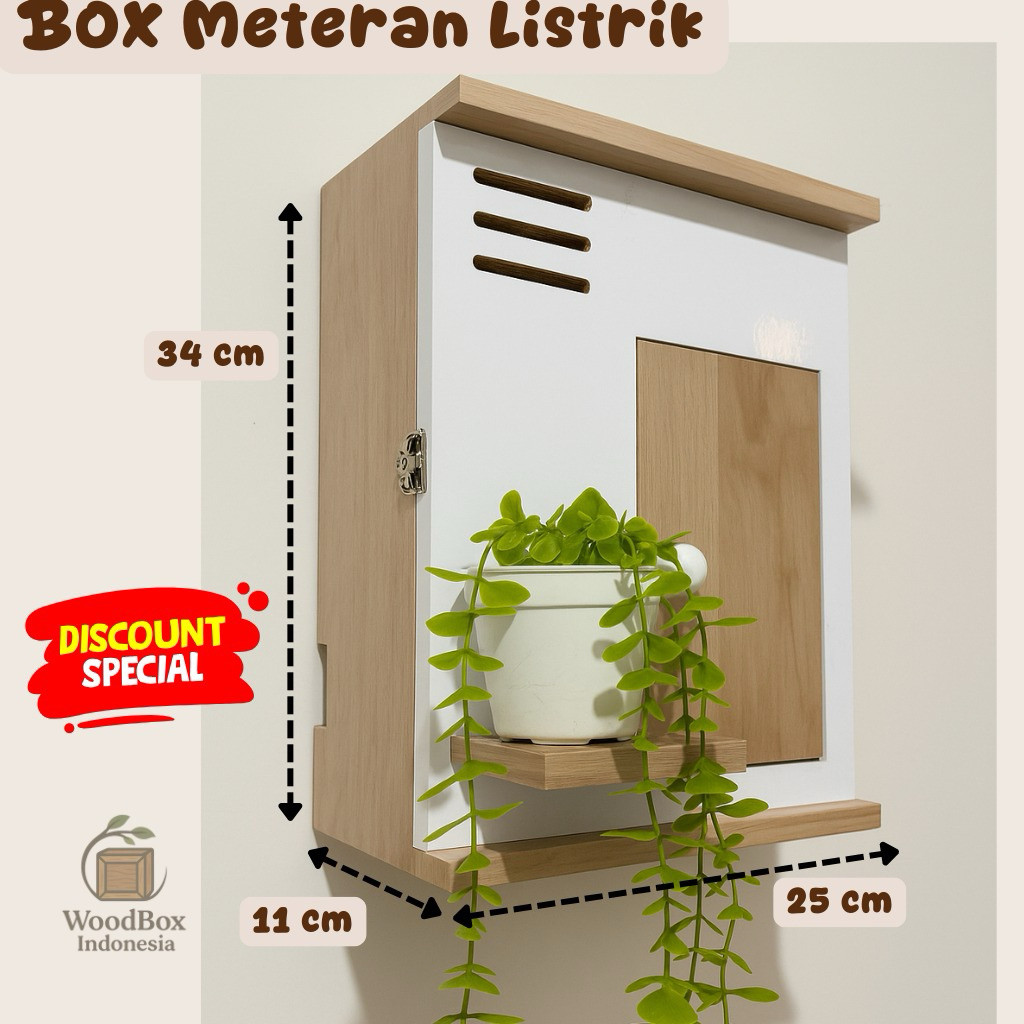 New Box Meteran Listrik/ rumah meteran listrik/ Boks/ Penutup Meteran Listrik Token Pulsa Kayu Minim