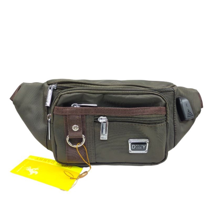 NK29WA COD TAS PINGGANG POLO DANNY asli TAS SLEMPANG  pria waistbag polo danny termurah