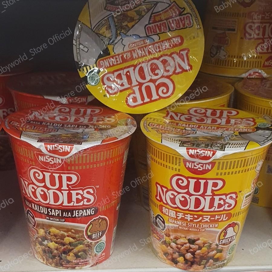

Nissin Cup Noodles Mie Instan Cup Import 67gr Rasa Chicken / Beef