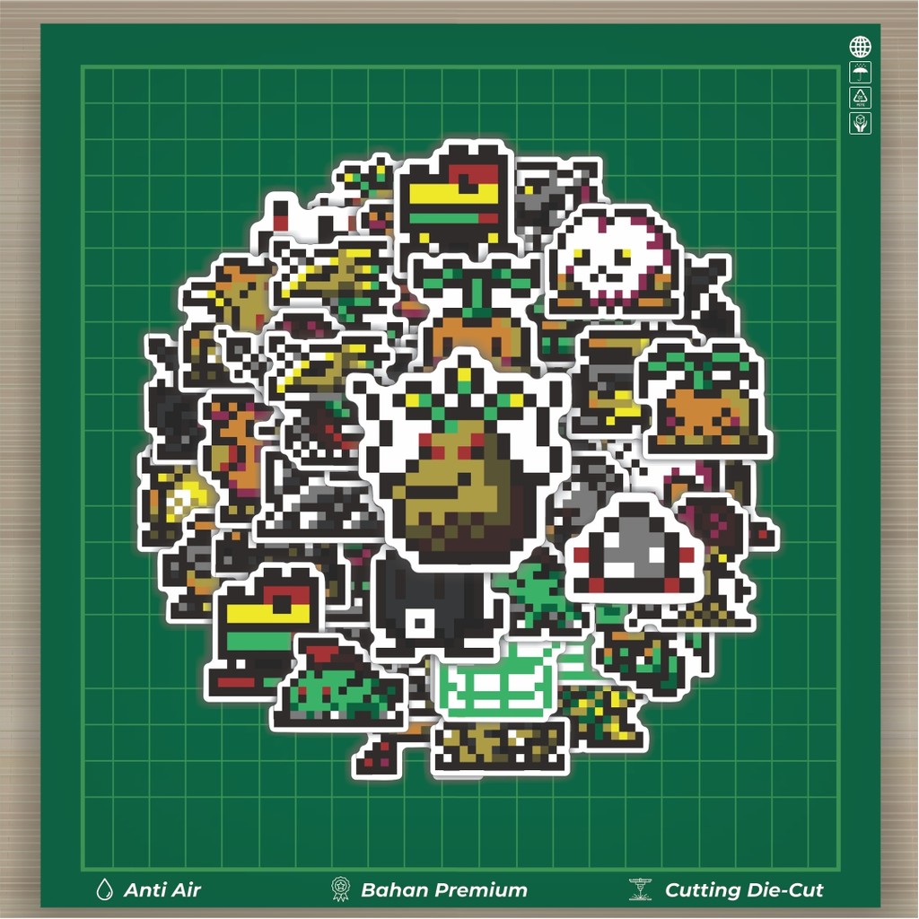 

HOT 50 PCS STIKER Stiker Pixel Digimon V33 Stiker Fashion Cars Decal Dingin Kartu Album Custom Vinyl Anti Air- Sticker Aesthetic Buku Journal Koper Casing HP Tablet Laptop Helm Motor Botol Minum