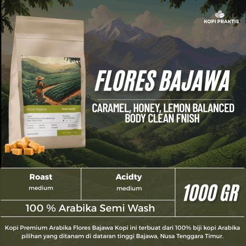 

ROASTED BEANS ARABIKA SEMI WASH FLORES BAJAWA 1000 GR | 1 KG | BIJI KOPI SANGRAI | Coffee - GILING HALUS