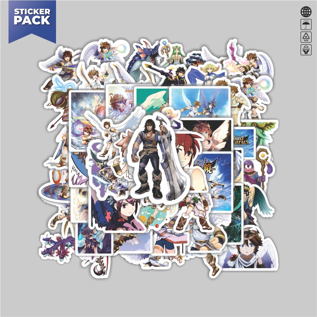 

[100PCS]Stiker Pack Stiker Game Series Kid Icarus Karakter Mix 2 Aesthetic Vinyl Anti Air Dekorasi Sticker Laptop Buku Journal Koper Helm Casing HP Gitar Helm Skateboard