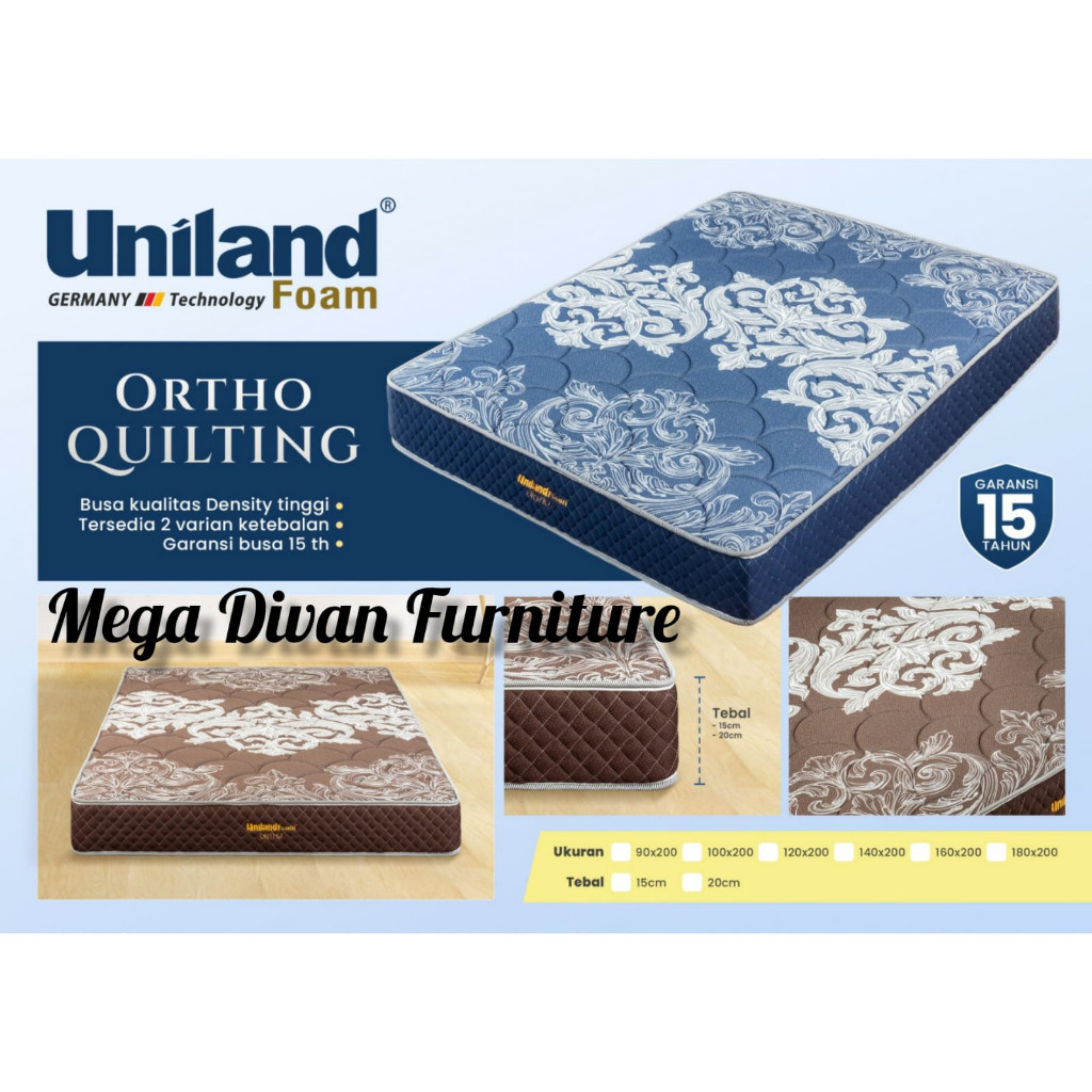 Kasur Busa Uniland Foam Ortho Quilting Busa Rebounded Tebal 15 cm