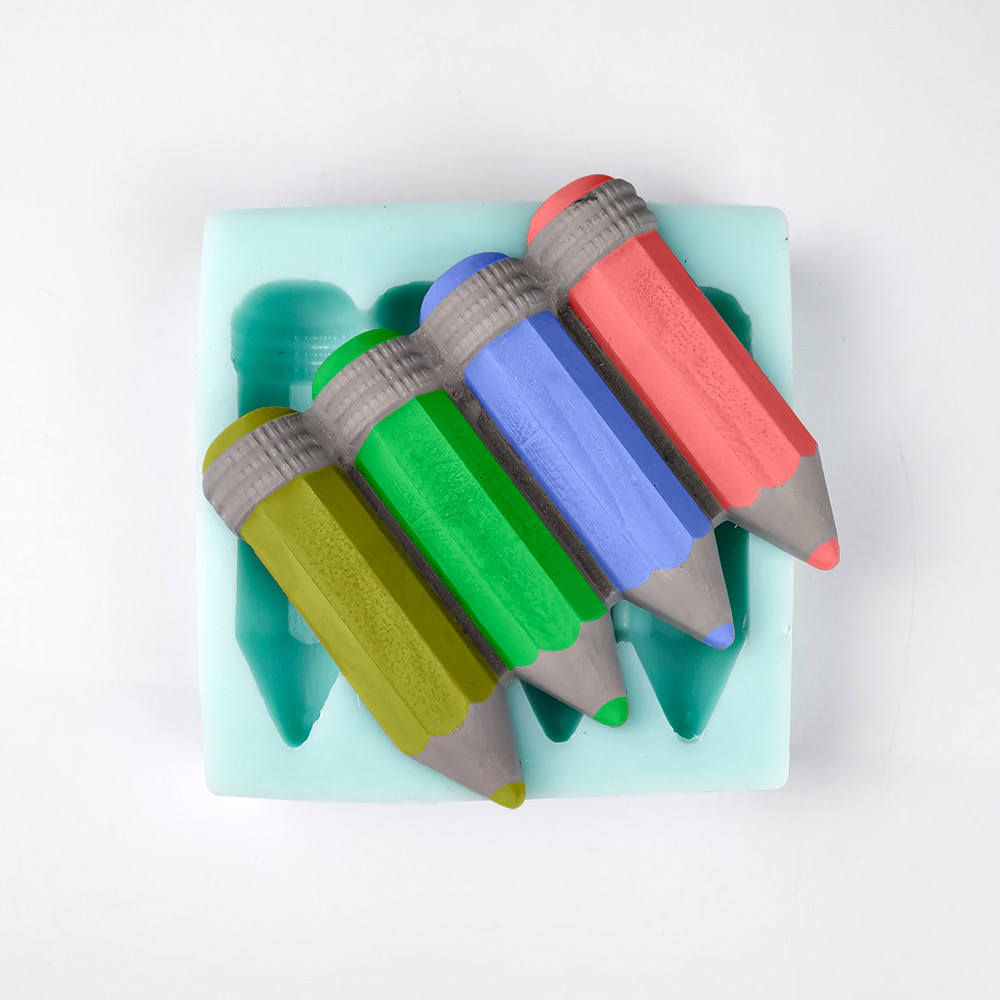 

PRZY Pencil Mold Soap Molds Handmade Mould Silicone Colored Pencils Molds Fondant Soap Clay Resin Candle Mould
