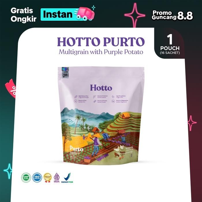 

Hotto Purto Multigrain 1 Pouch (16 Sachet) | Sereal, Granola & Oatmeal untuk Sarapan
