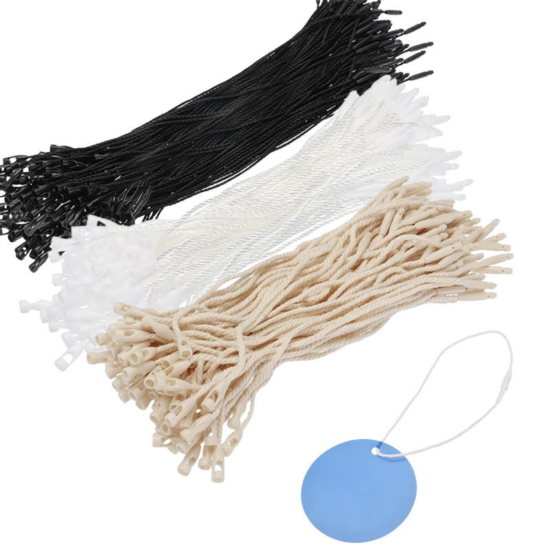 

100pcs Polyester Tag Rope Clothing Hanging Ropes Bullet Head Suspension Clothing Label Card DIY Clothing Accessories TMZ