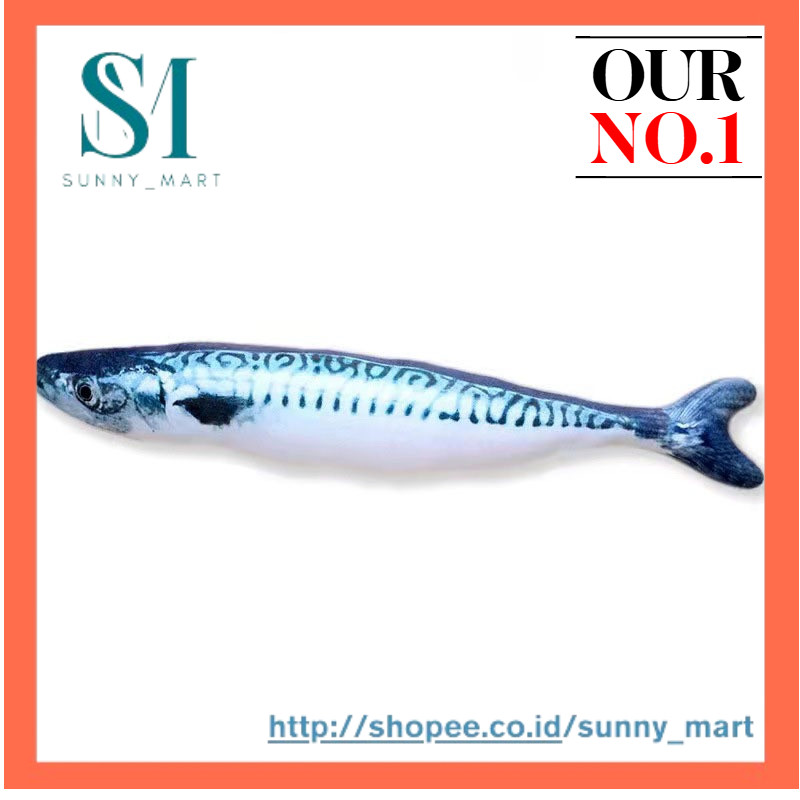 20cm Cat Favor Fish Toy Fish Plush Stuffed Pillow Simulation Fish Cat Toy Pet Cat Training Interacti