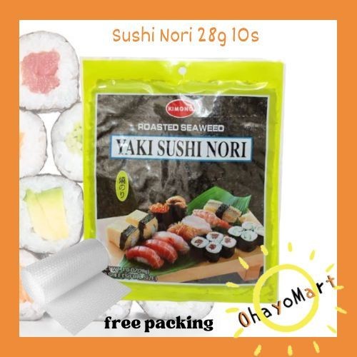 

Kimono sushi/ Yaki Sushi Nori / sushi roll / seaweed roll/ seaweed sheet/ rumput laut 28grm