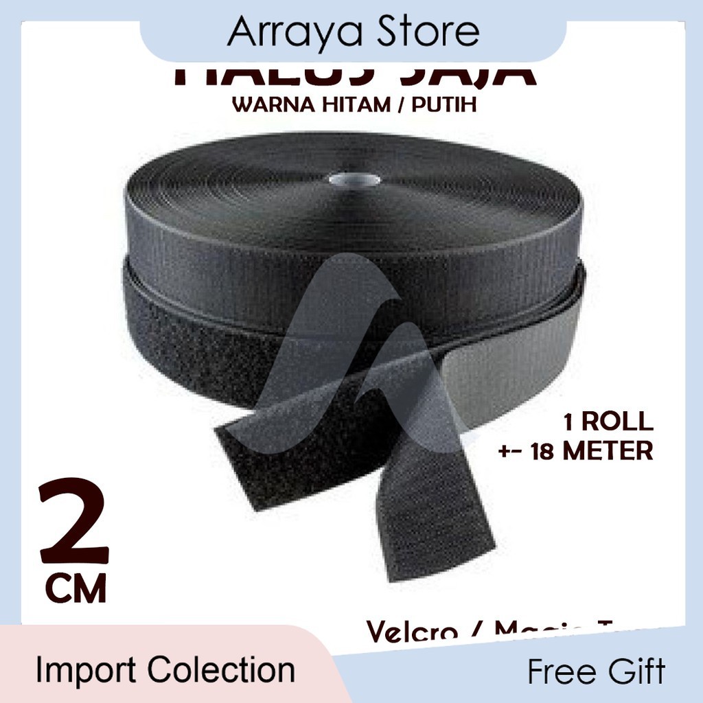 

VELCRO 2 CM MAGIC TAPE HALUS 18 METER 【Arraya Shop】