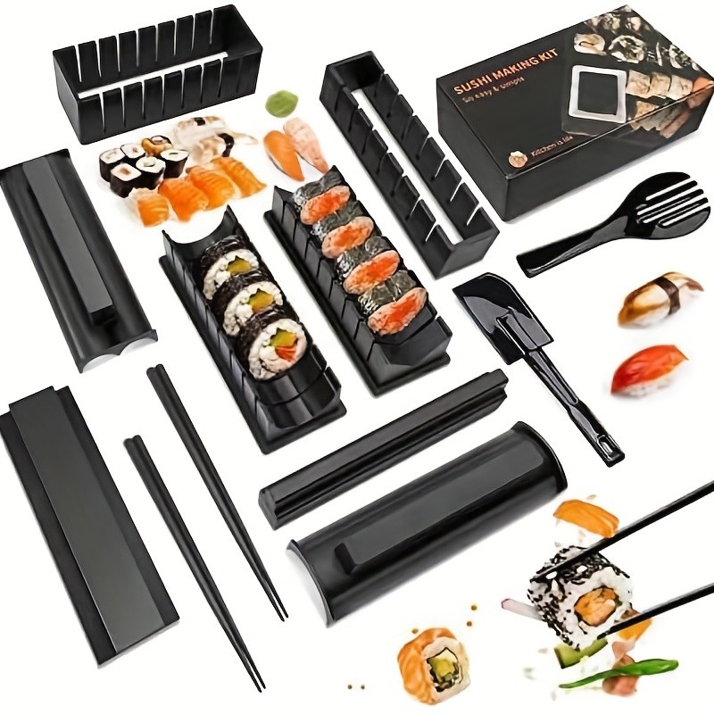 1 Set Sushi Making Kit Sushi Maker 10 Pcs Plastic Premium set Sushi Tool Set Sushi Rice Roll Mold Sh