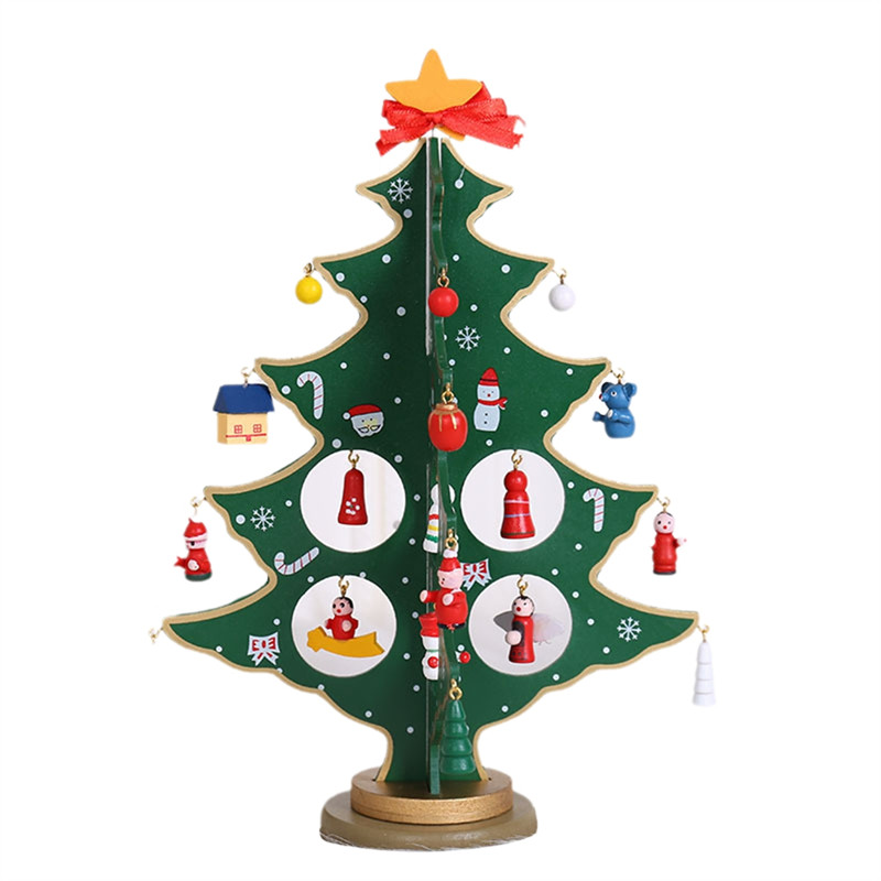 DIY Wooden Christmas Tree Christmas Tree Gift Holiday Mini Christmas Tree Home Decoration-B51B