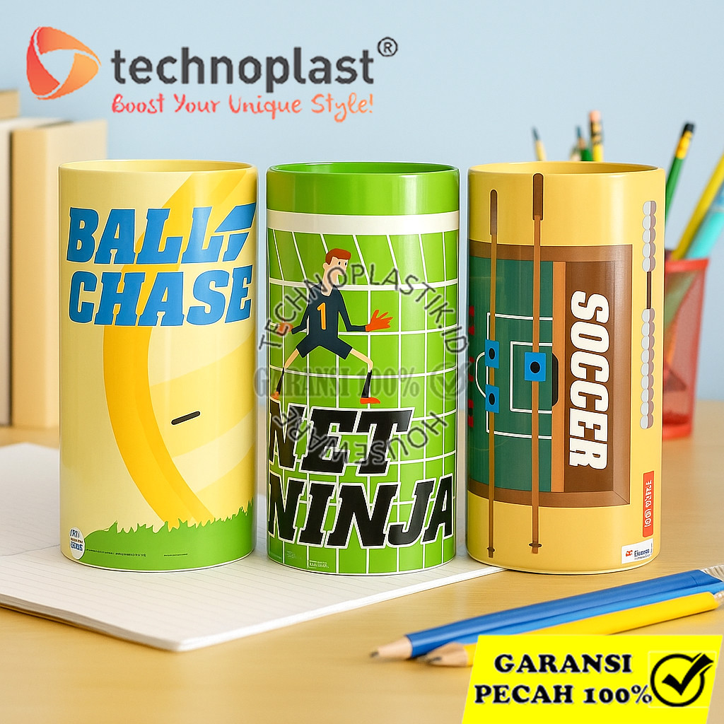 TECHNOPLAST Coin Bank Jumbo / Celengan Plastik 152 X 300 Mm NINJA SOCCER