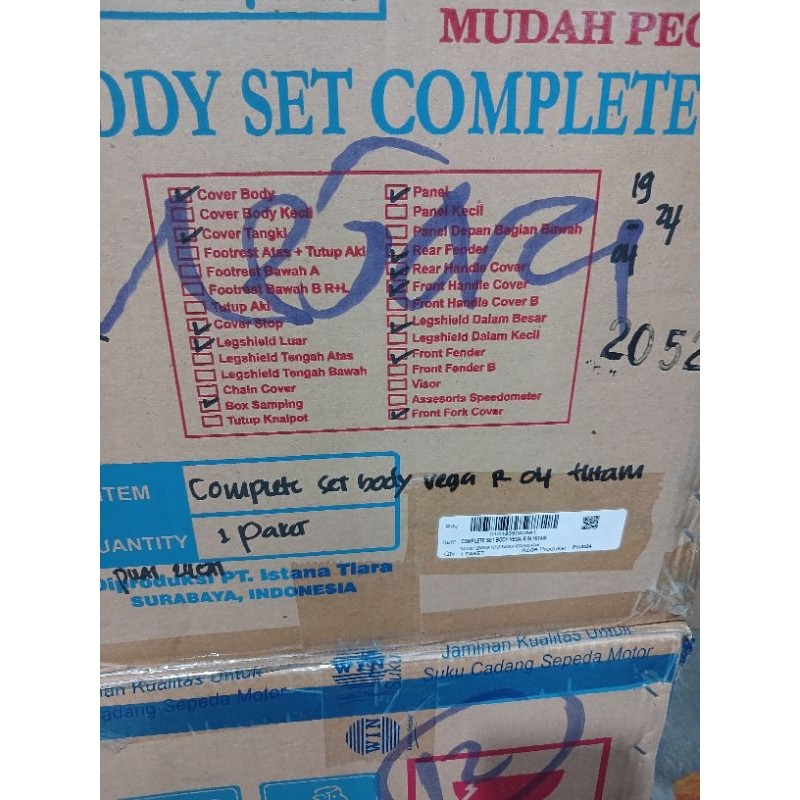 full body set vega r old 2004 2005 hitam/complete set body vega r 04/win