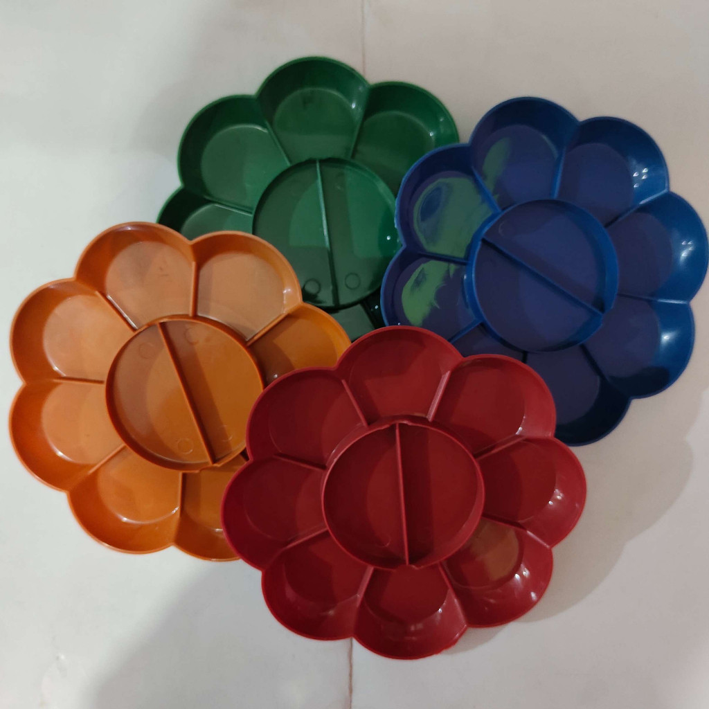 

[MSS] palet cat murah, palet cat motif bunga, palet cat air, tempat cat, palet lukis