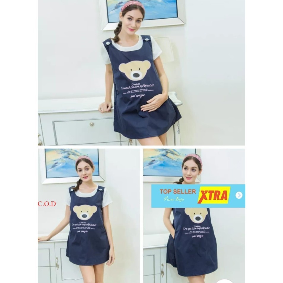 Pusat Baju Bumil Bear RO Overall wanita hamil Supliyer Fashion