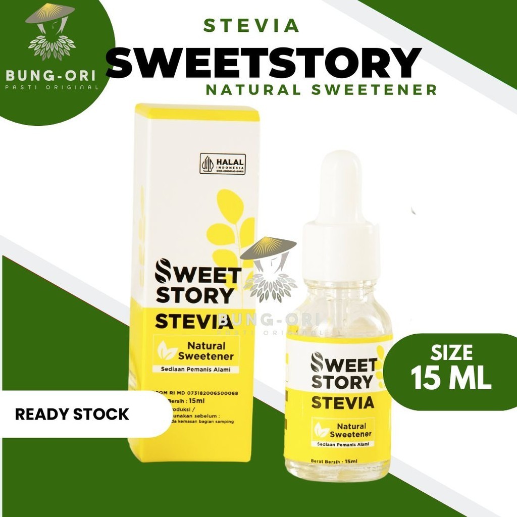 

Sweet Story Stevia Cair Pemanis Alami Pengganti Gula 0 KALORI - 15 ml