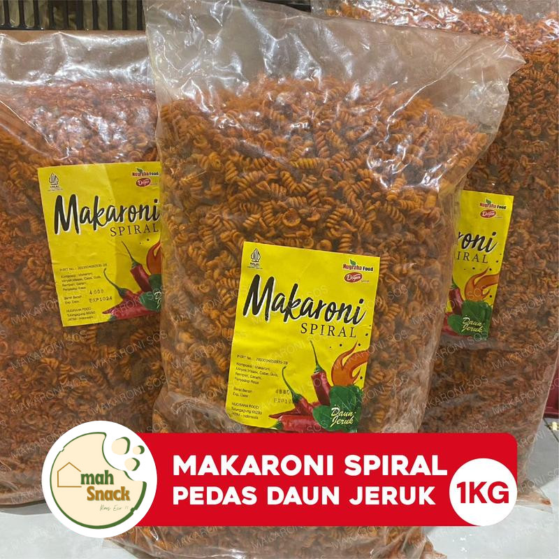 

Omah Snack - MAKARONI SPIRAL PEDAS DAUN JERUK KEMASAN 1 KG