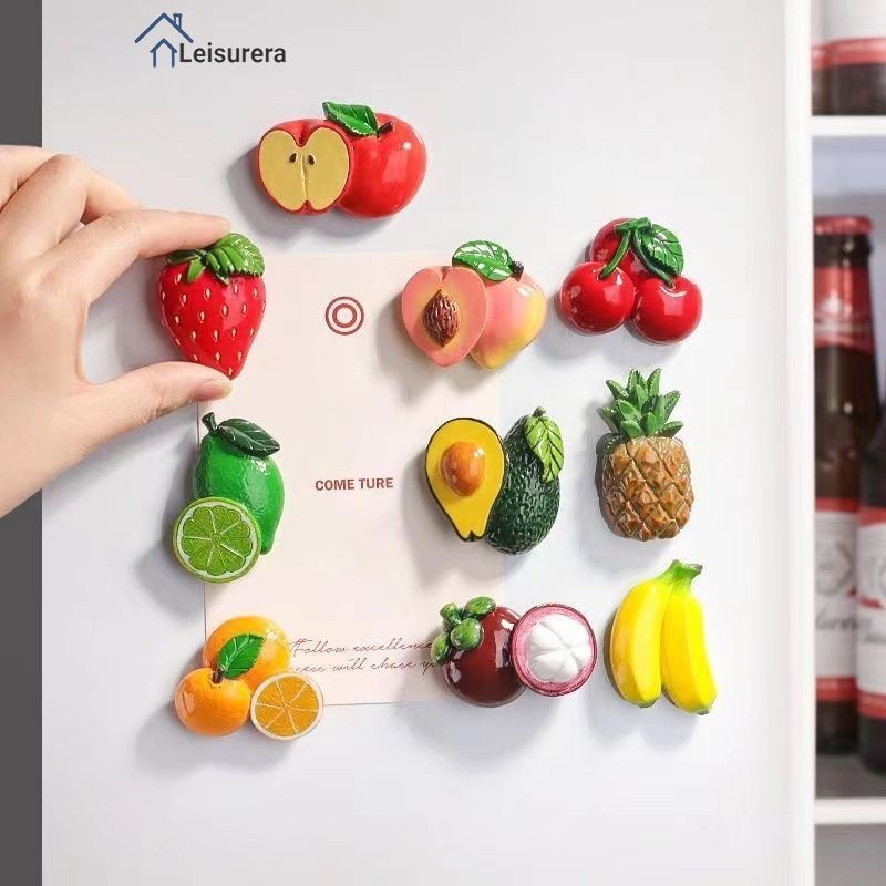 Magnet Tempelan Kulkas Buah-Buahan 3D / Dekorasi Magnet Kulkas Bentuk Buah/  Magnet Kulkas Lucu Unik
