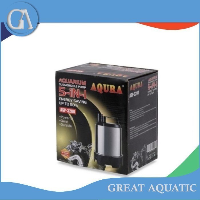 pompa air aquarium pompa air terjun kolam aqura asp 3200 stainless
