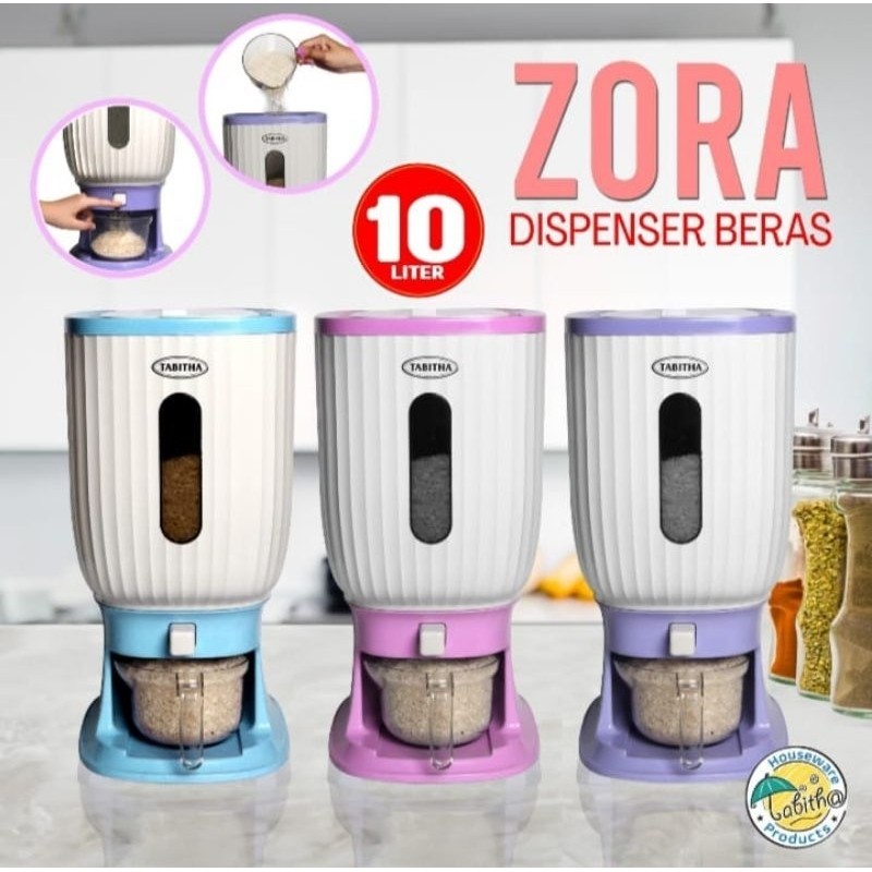 Dispenser Beras Zora 10 Liter / Wadah Beras