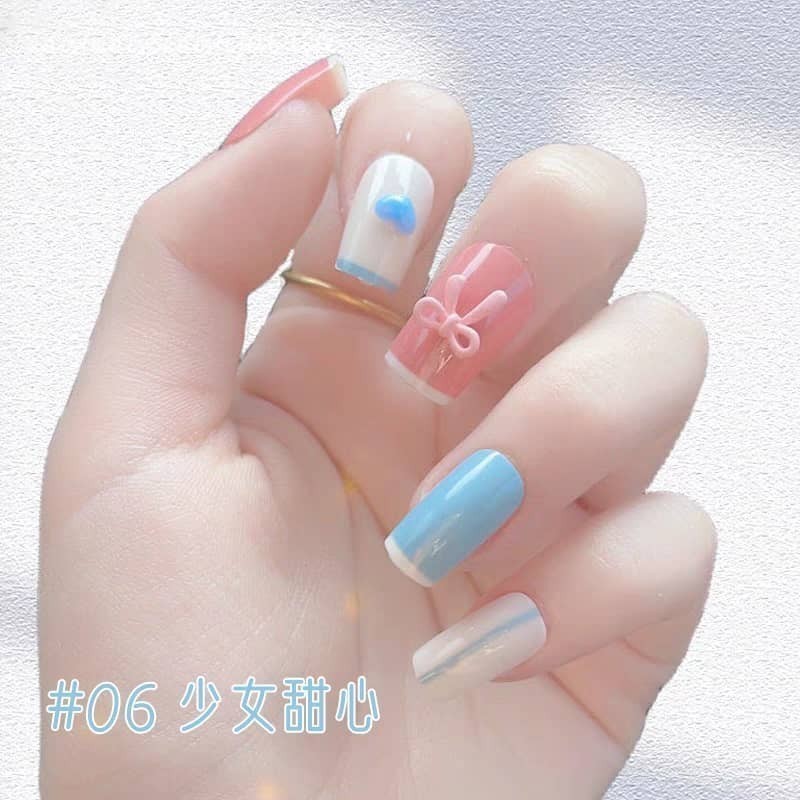 X188 Kuku Palsu Kaki Tangan Bening Pendek dan Kuku Palsu untuk Nail Art atau Pengantin, Kuku Palsu T