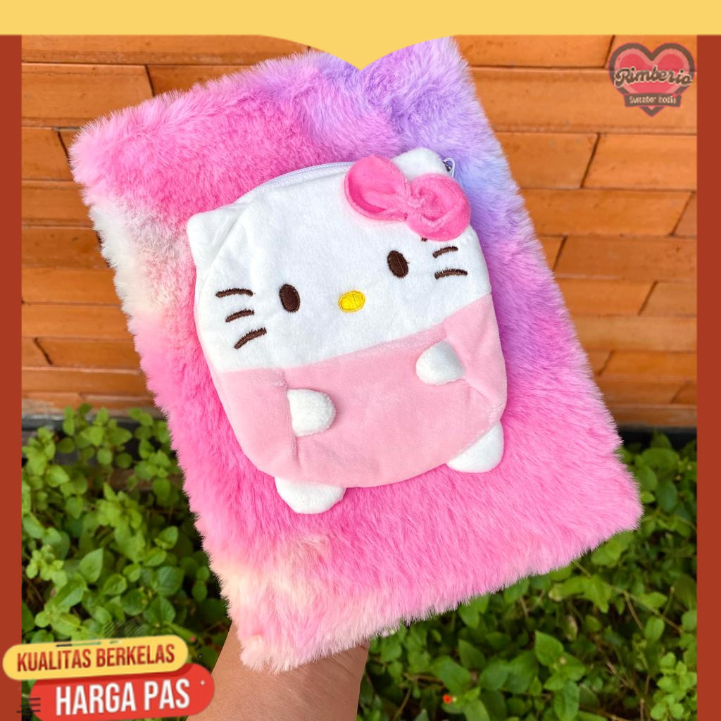 

Notebook Bulu A5 Hello Kitty Diary Bulu Fur Buku Tulis Anak Agenda