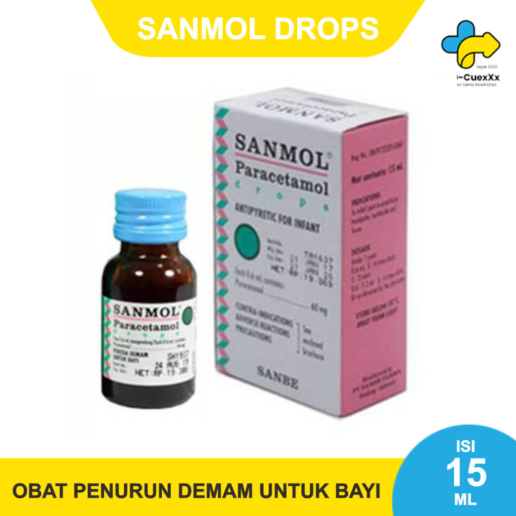 SANMOL PARACETAMOL DROPS OBAT PENURUN DEMAM UNTUK BAYI