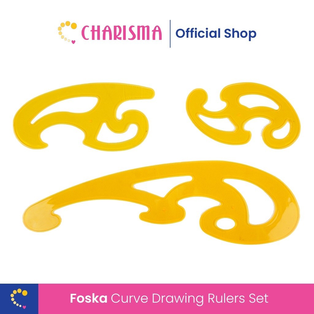 

Charisma Penggaris Curve Drawing Set - Foska Penggaris Pola Busana - French Curves Ruler - Curve Drawing Rulers Set 3pcs