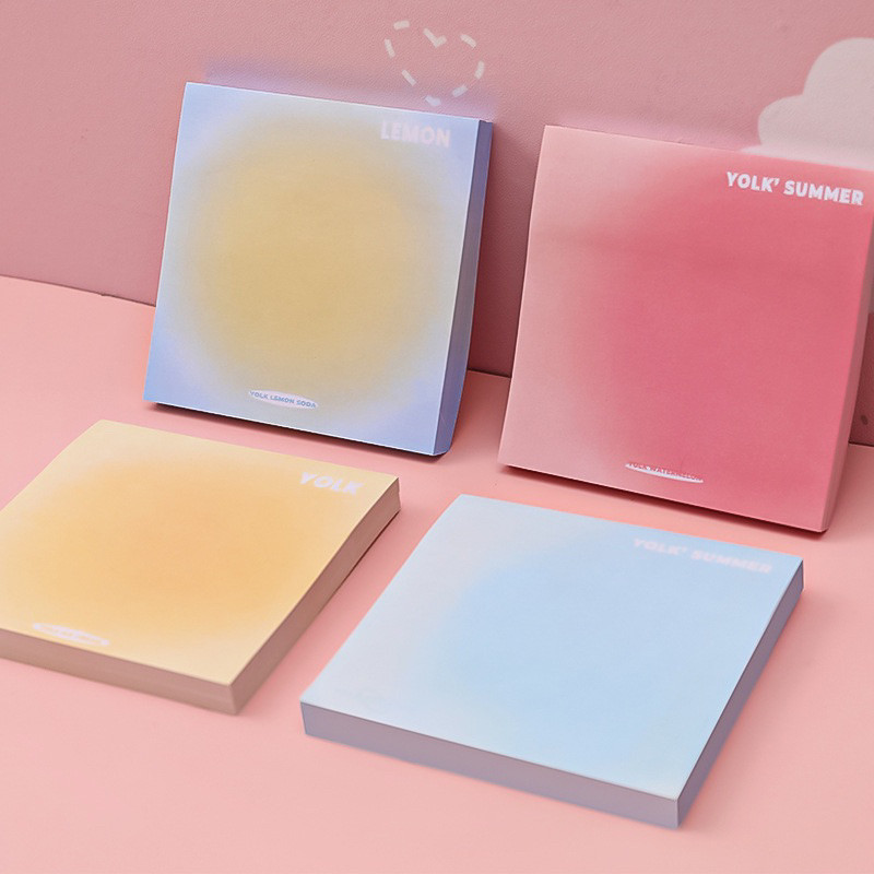 Sticky Note Memo Kecil Gradasi Isi 50 Lembar Memo Catatan Tempel Motif Polos Gradasi