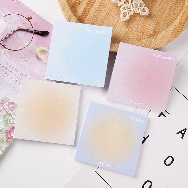 

[DWCORNER] Sticky Note Motif Gradasi Isi 50 Lembar Memo Mini Catatan Tempel Motif Gradasi