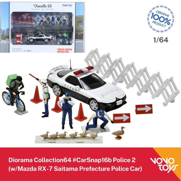 AR2158 Tomica Limited Vintage Diocolle CarSnap16b Police 2 w/Mazda RX7 Police