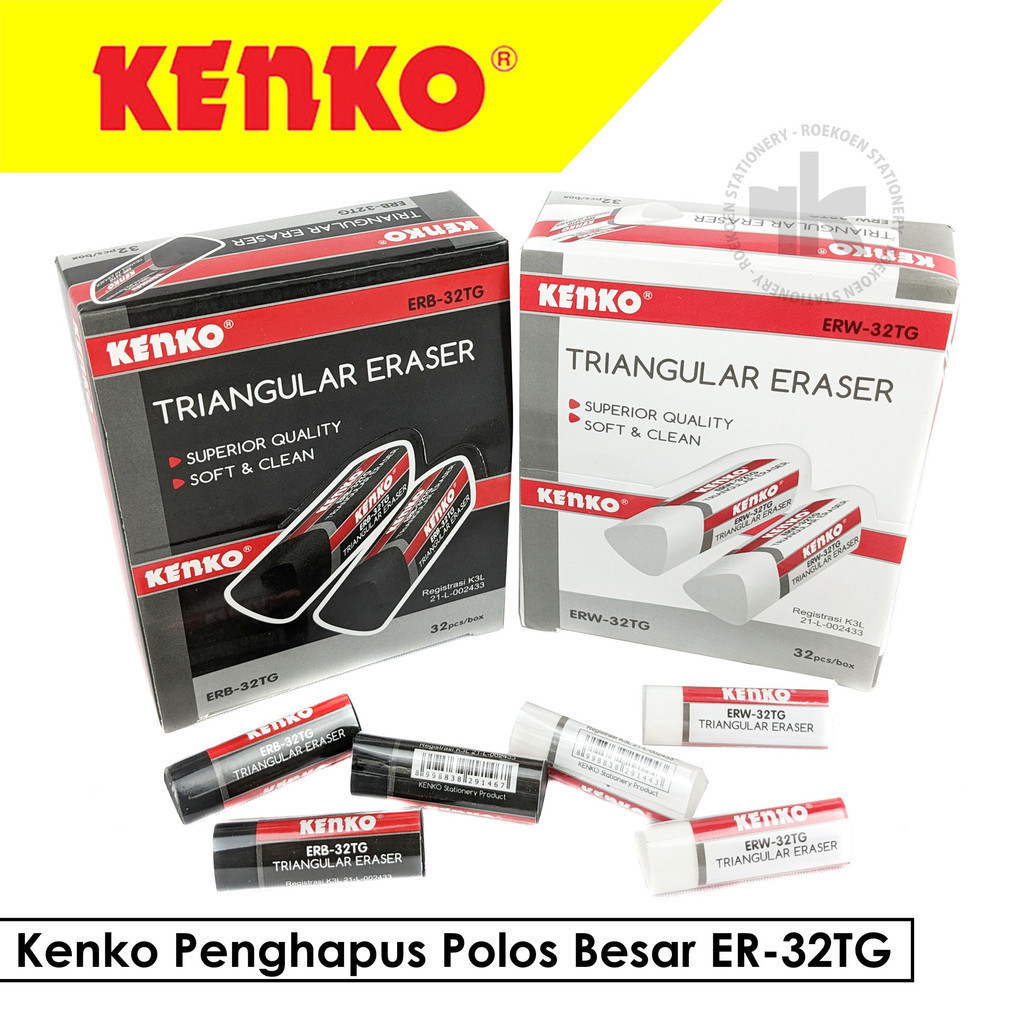 

Kenko Penghapus Polos Besar ERB-32TG (5x1.5x1.5cm) Triangular