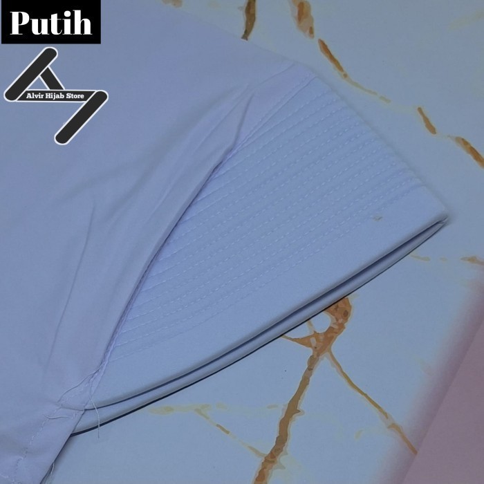 Hijab sport jersey tebal kerudung polos instan sporty pet tebal. - Putih, S