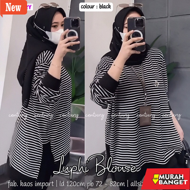 Oversize atasan wanita yg lagi viral- Luphi ld 120 Blouse wanita atasan wanita kekinian kaos wanita 