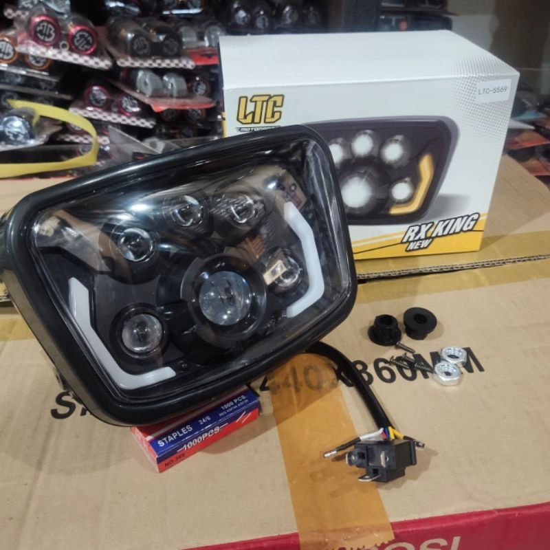 Daymaker lampu depan rx king new oval tipe bilet LTC super terang