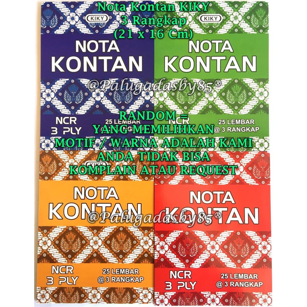 

(1 Pak Isi 10) Buku Nota Kontan KIKY Besar 3 Rangkap / Nota Kontan Kiky B3 (1 Pak Isi 10)