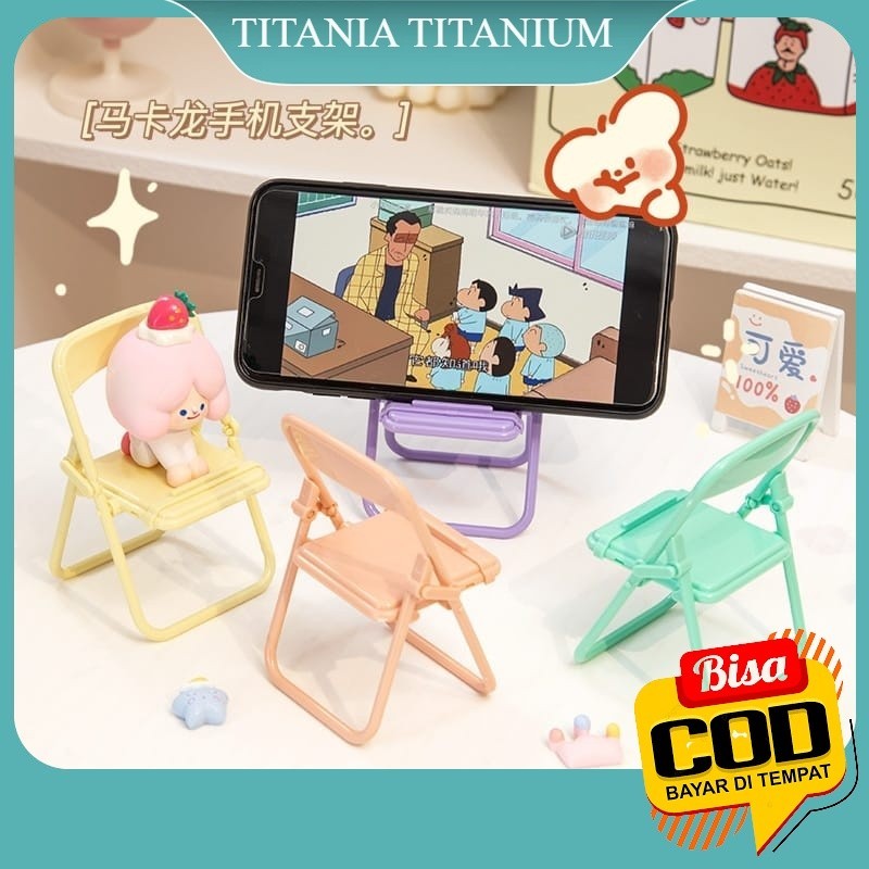 TITANIA [COD]. Phone Holder Universal HP model Kursi Lipat Lucu