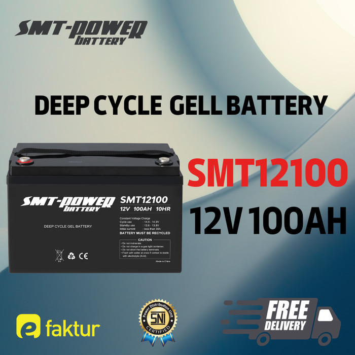 BATTERY SMT POWER 12v 100AH DEEP CYCLE GEL