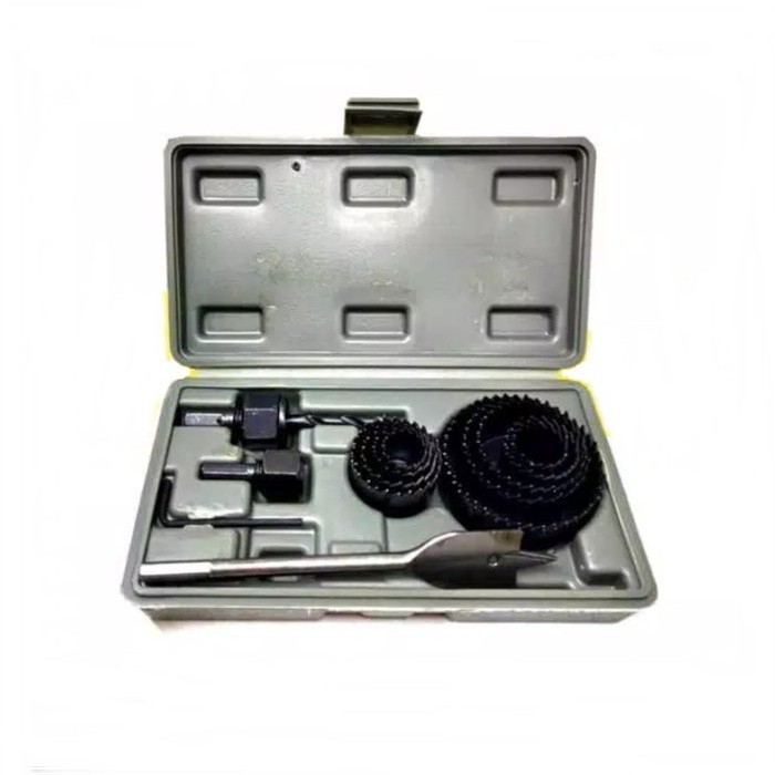 BISON Hole saw Set 13pcs - Mata Bor Lubang gergaji kayu Pipa PVC Plastik - Holesaw Hidroponik